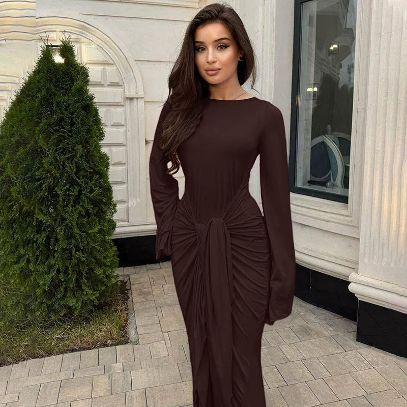 Fiorina | Drapiertes, elegantes Maxikleid 