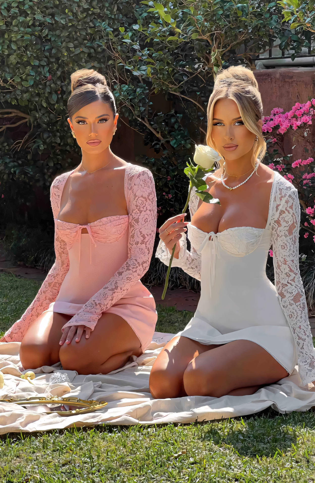 Estavelle | Minikleid aus Spitze mit langen Ärmeln