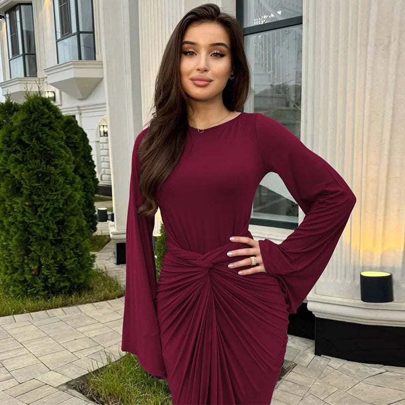 Fiorina | Drapiertes, elegantes Maxikleid 