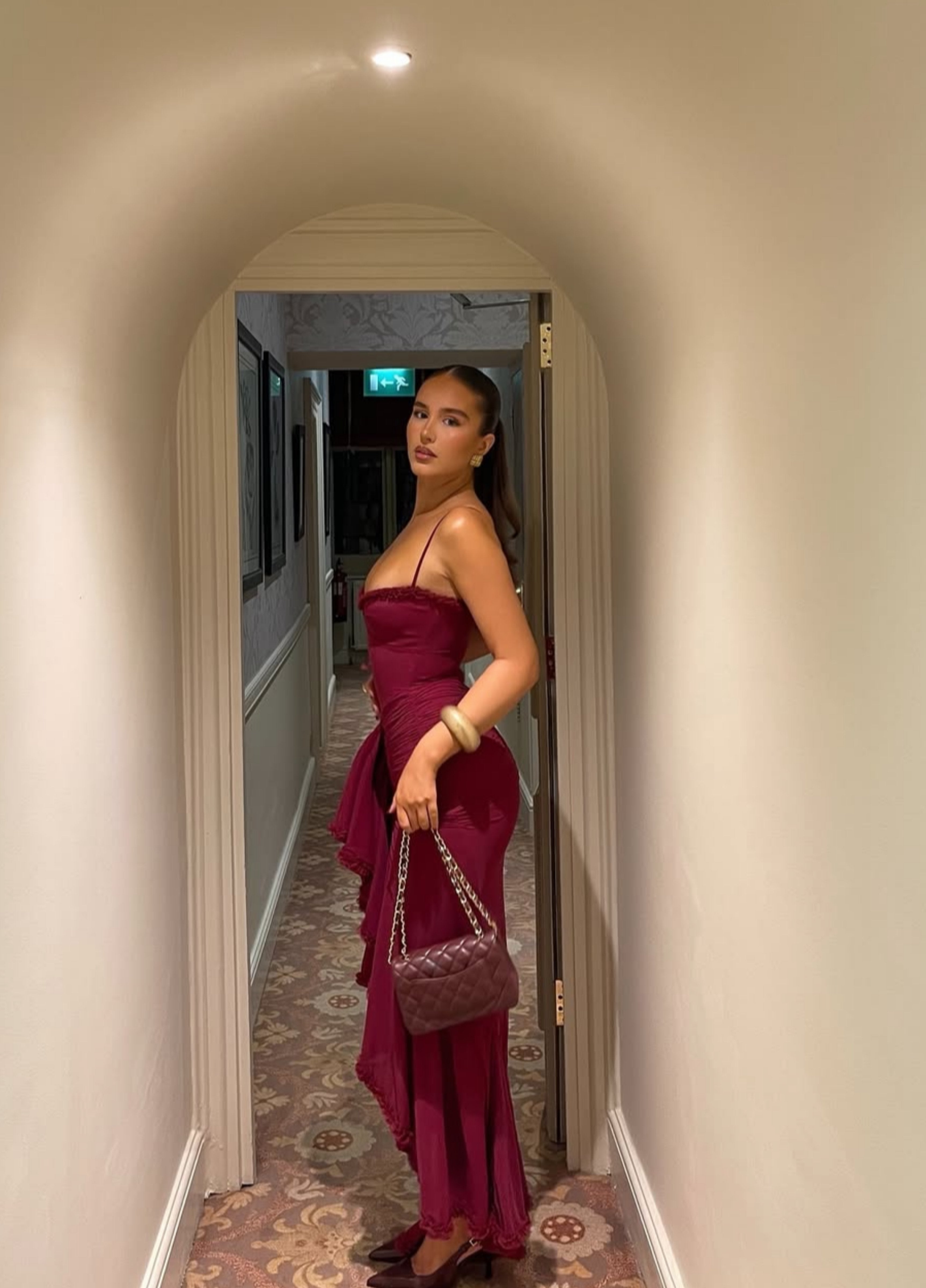 ANESSA | RÜSCHEN-MAXIKLEID