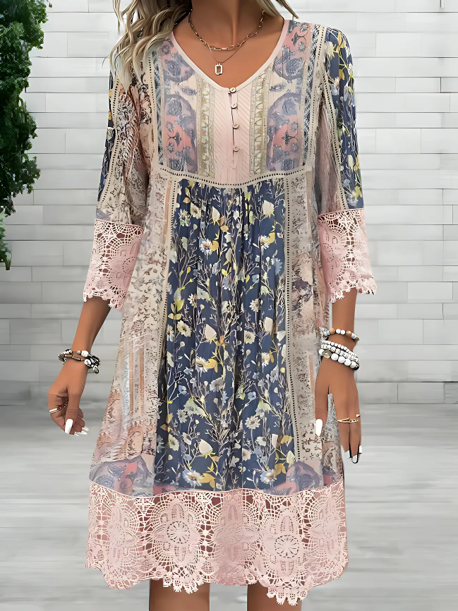OPAL | ROBE FLUIDE BOHÈME ÉLÉGANTE AVEC COUVERTURE DU VENTRE  