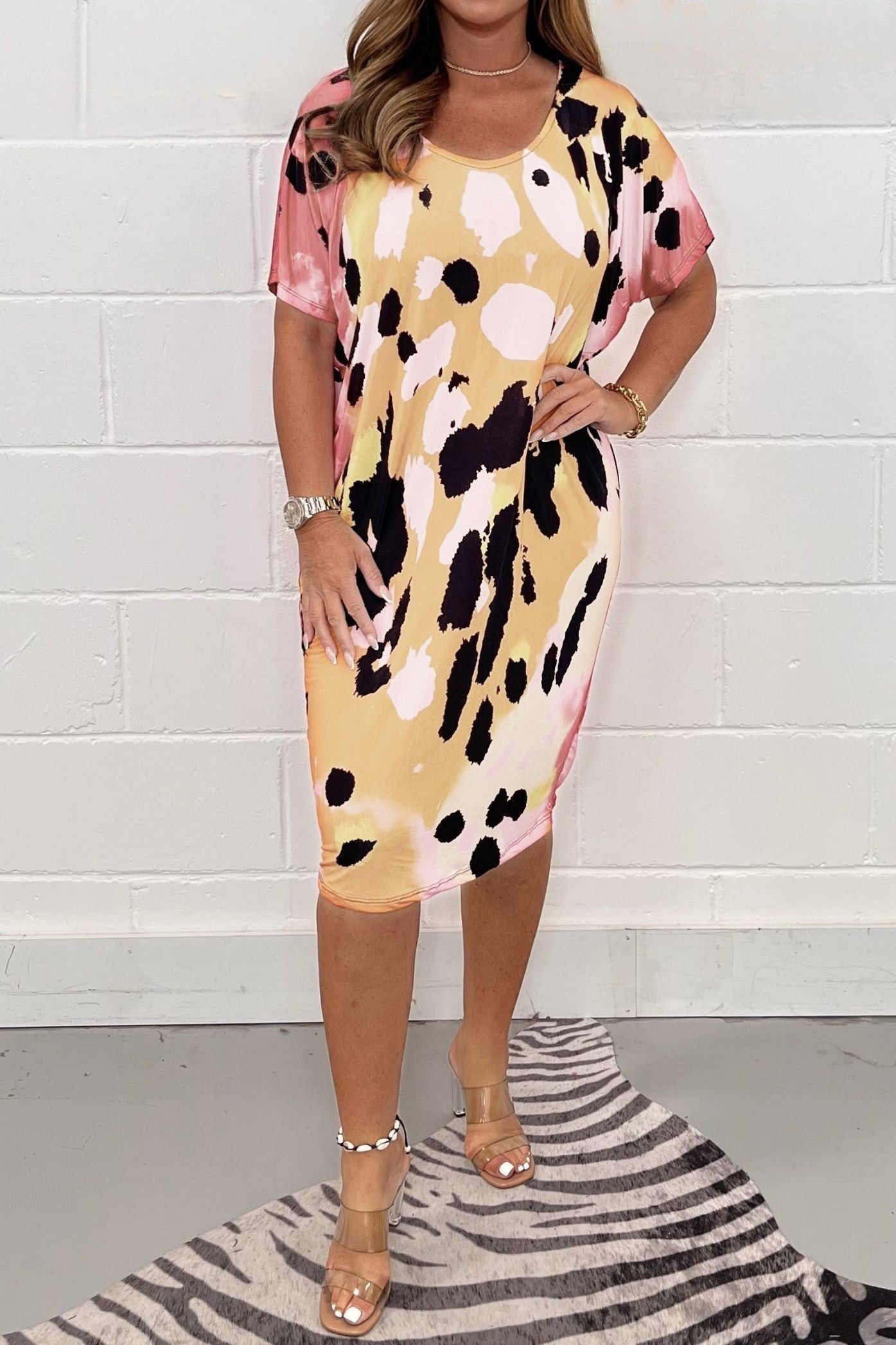 ANNE | Robe d’été fluide élégante avec couverture ventre  