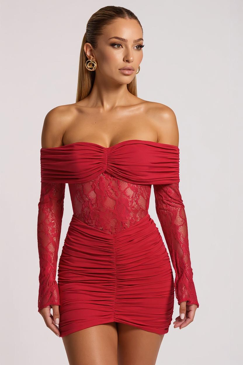 Ophelia | Minikleid mit Spitze und Rüschen 