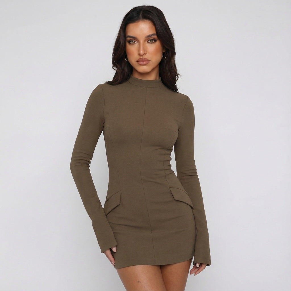 Valestra | Midnight Chic Minikleid mit Tasche 