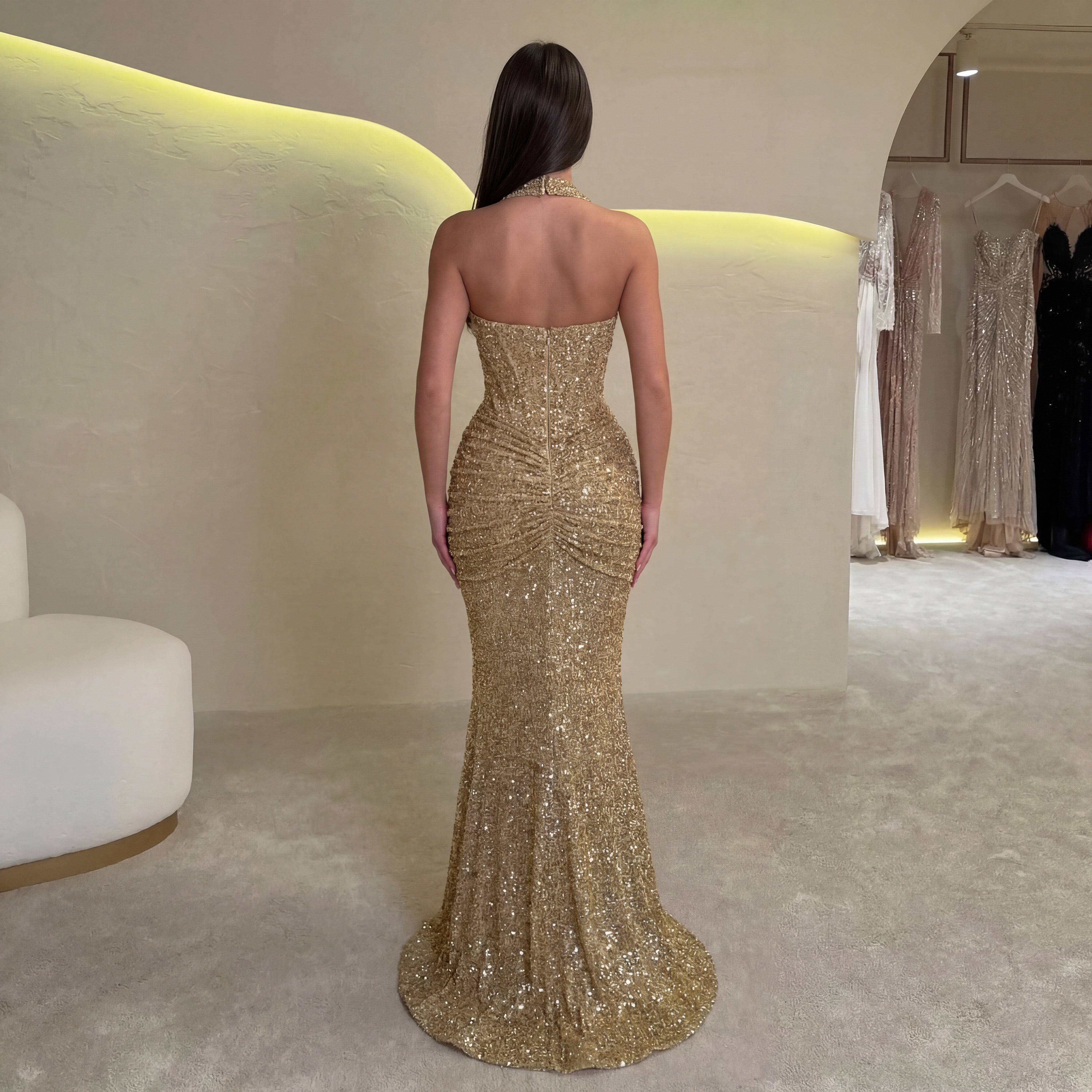 Stardust Elegant Sequin Maxi Dress